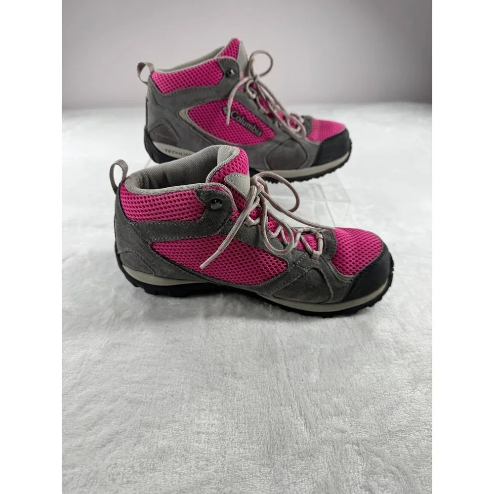 Columbia Access Point Hiking Boots Womens 5 Pink Multi Waterproof Techlite Shoes